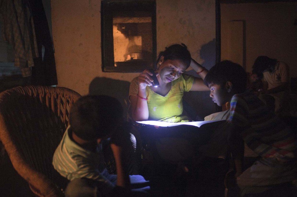 Evening study time is often interrupted by power cuts, which may last a few minutes or all night.