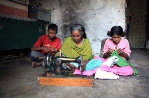 SUCCESS: The opportunity to learn new skills allows women in Janta Colony to earn an income while providing care for their children.